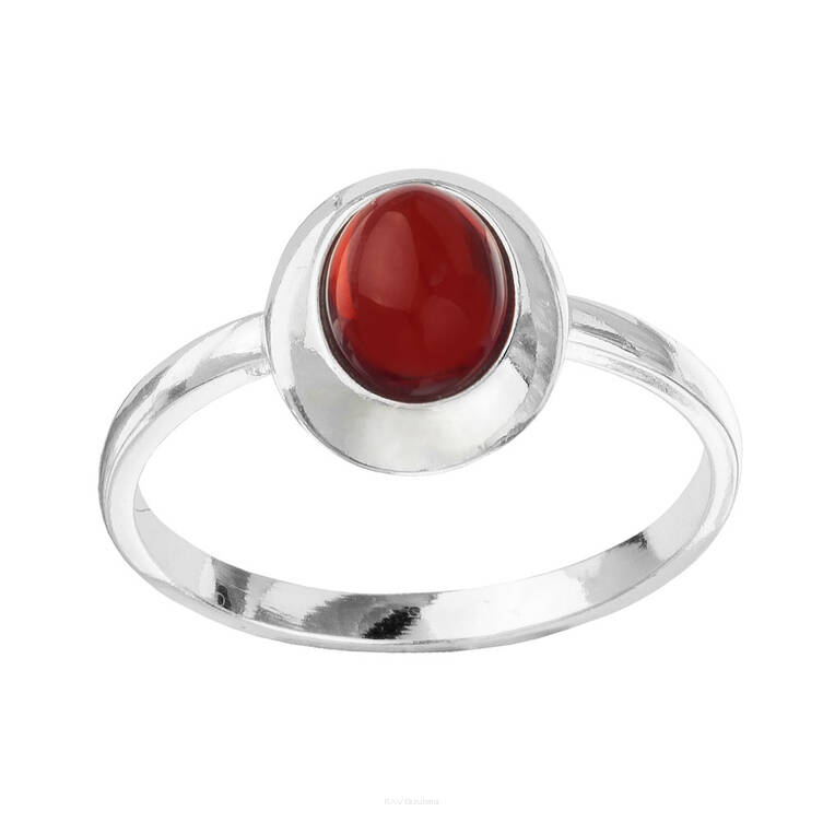 PIERŚCIONEK SREBRO Z BURSZTYNEM