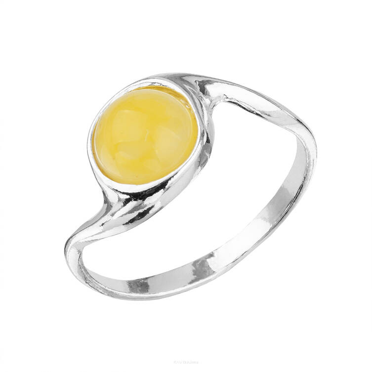 PIERŚCIONEK SREBRO Z BURSZTYNEM 