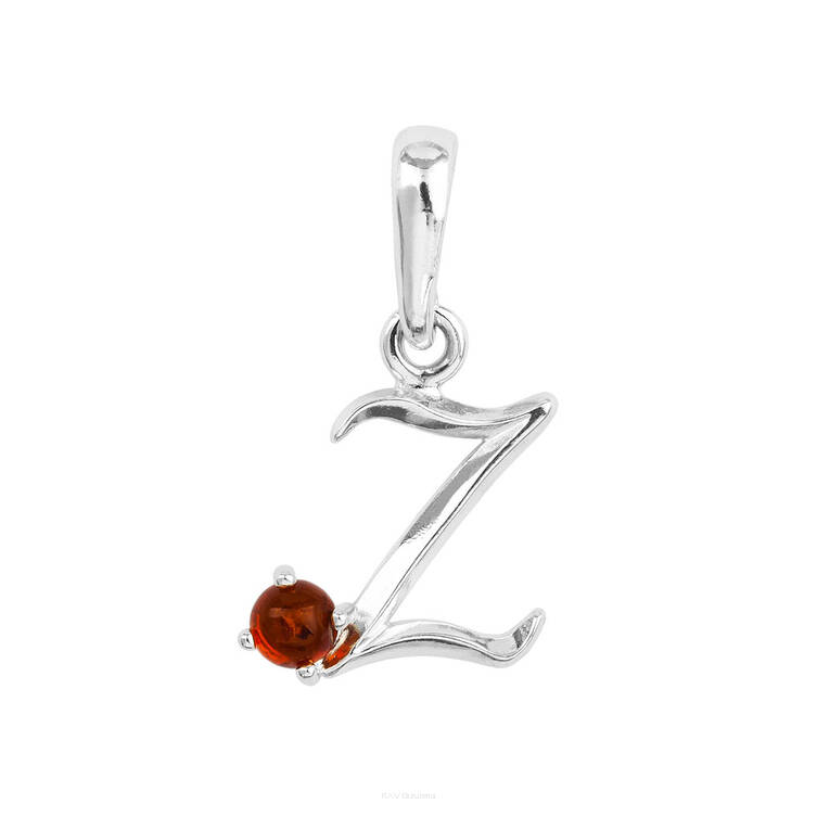 WISIOREK SREBRNY Z BURSZTYNEM 