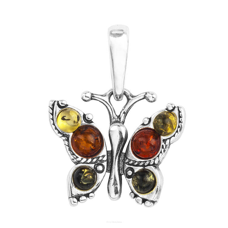 WISIOREK SREBRO Z BURSZTYNEM